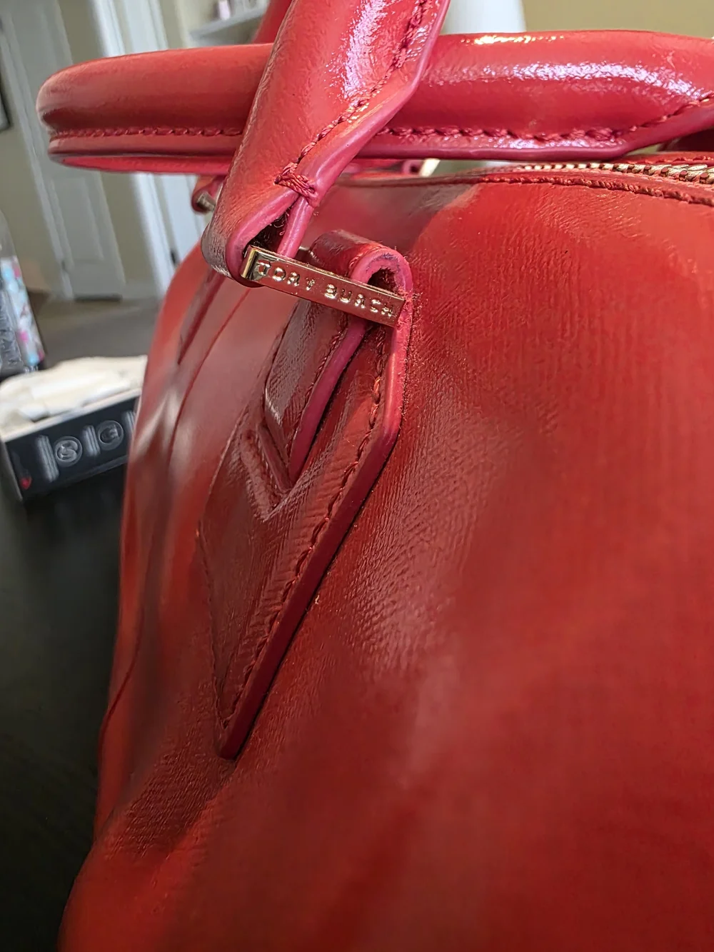 Tory Burch Poppy Red Leather Satchel